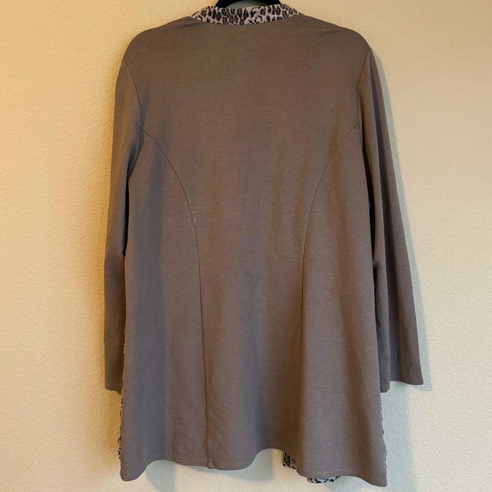 Chico’s Leopard Print Mesh Open Front Jacket - image 5